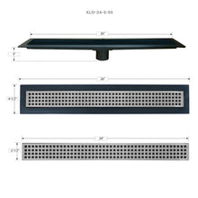 Load image into Gallery viewer, Linear Shower Kit 36” x 60” Right (Stainless Steel Square Style Linear Grate with Drain Body)