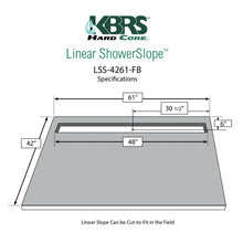 Load image into Gallery viewer, Linear Shower Kit 42” x 61” Front or Back Drain Location (Stainless Steel Square Style 48” Linear Drain)
