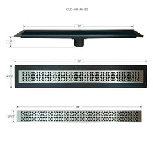 Load image into Gallery viewer, Linear Shower Kit 42” x 61” Front or Back Drain Location (Stainless Steel Mission Style 48” Linear Drain)
