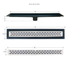 Load image into Gallery viewer, Linear Shower Kit 42” x 61” Front or Back Drain Location (Polished Stainless Steel Oval Style 48” Linear Drain)
