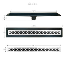 Load image into Gallery viewer, Linear Shower Kit 42” x 61” Front or Back Drain Location (Stainless Steel Oval Style 48” Linear Drain)
