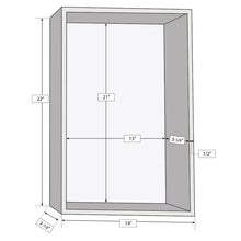 Load image into Gallery viewer, 22&quot; X 14&quot; (Exterior Dimensions) Tileable Soap/Shampoo Shower Niche
